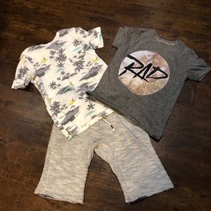 Boys shirts and shorts